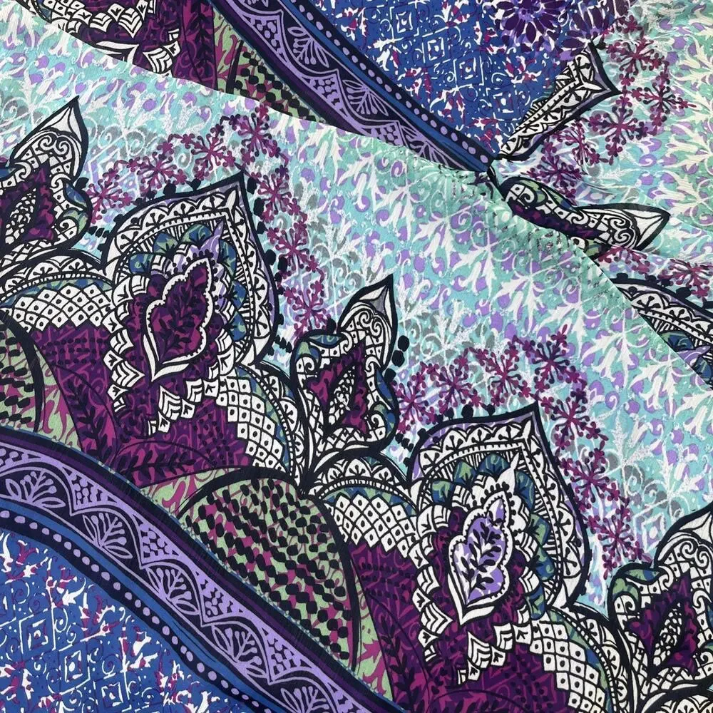 Dressbarn Y2K Babydoll Fairy Asymmetrical Dress Size 8 Sheer Patchwork Festival - Picture 7 of 16